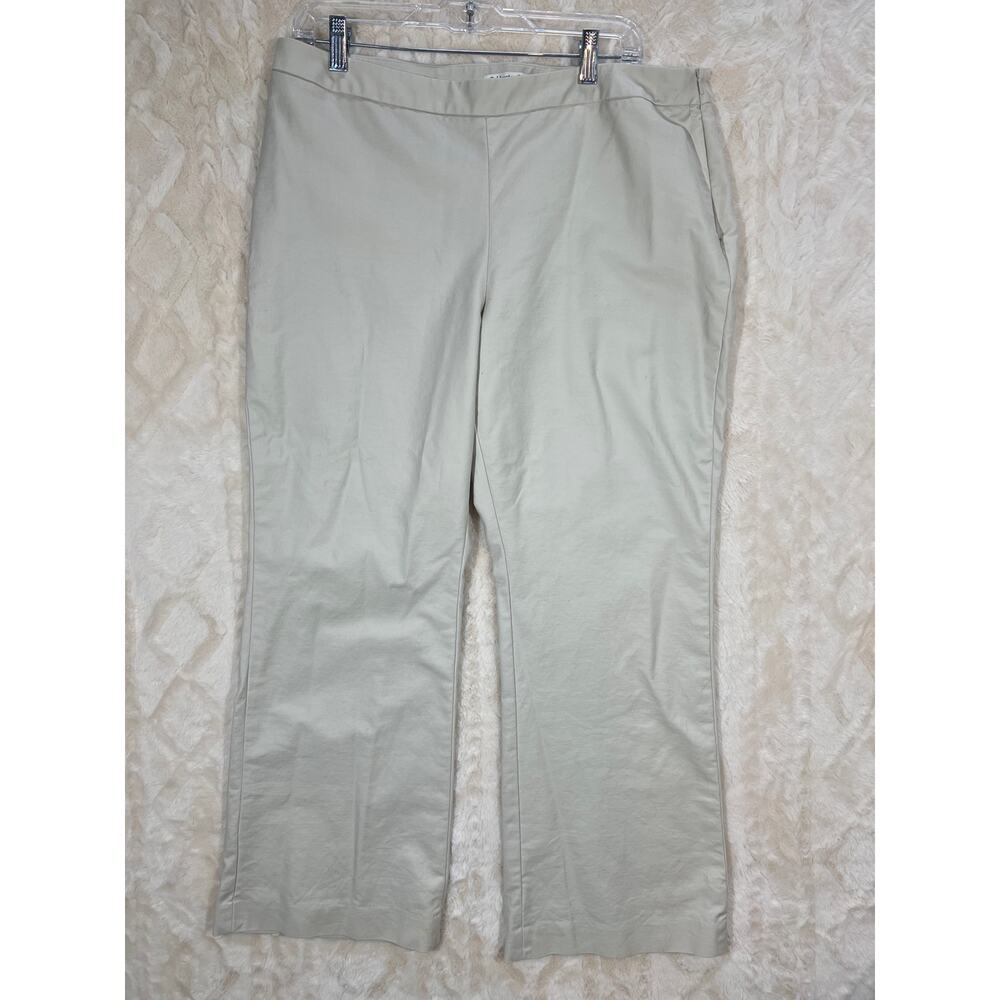 Coldwater Creek Women’s 16P Tan Petite Dress Pants Side Zip EUC